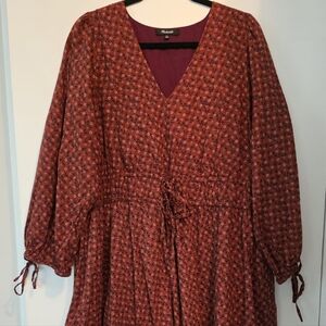 Madewell Sophia Tie-Front Midi Dress